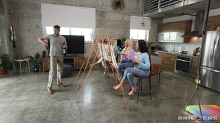 Brazzers Exxtra - Sip And Paint And Suck Cock - 04/10/2022