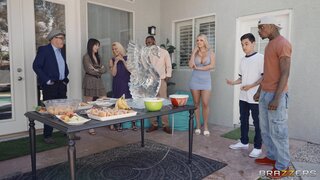 Brazzers Exxtra - MILF's Party Streakers Threesome - 06/29/2022