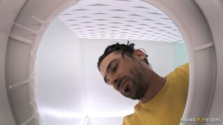 Brazzers Exxtra - Toilet-Stuck Slut Gets Double Dicked - 08/03/2022