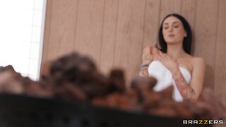 Brazzers Exxtra - Slippery Sauna Triple Scissor Mayhem - 03/25/2023