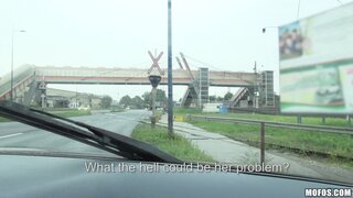 Stranded Teens - Stewardess Gives Sloppy Road Head - 10/03/2014