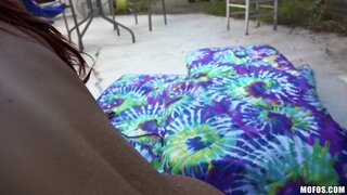 Lets Try Anal - Latina Does Poolside Anal - 03/04/2015