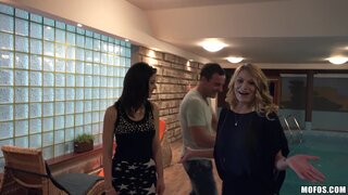 Real Slut Party - Foursome Sex with Two Euro Babes - 04/10/2015