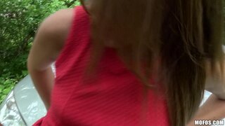 Stranded Teens - Natural Hottie Fucks Outside - 10/31/2015