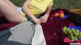Latina Sex Tapes - Braless Picnic With Busty Chick - 05/19/2016