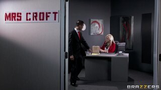 Big Tits at Work - Big Package for a Little Pussy - 05/02/2013