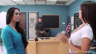 Big Tits at School - Peta Pledges Her Cleavage Allegiance - 12/08/2014